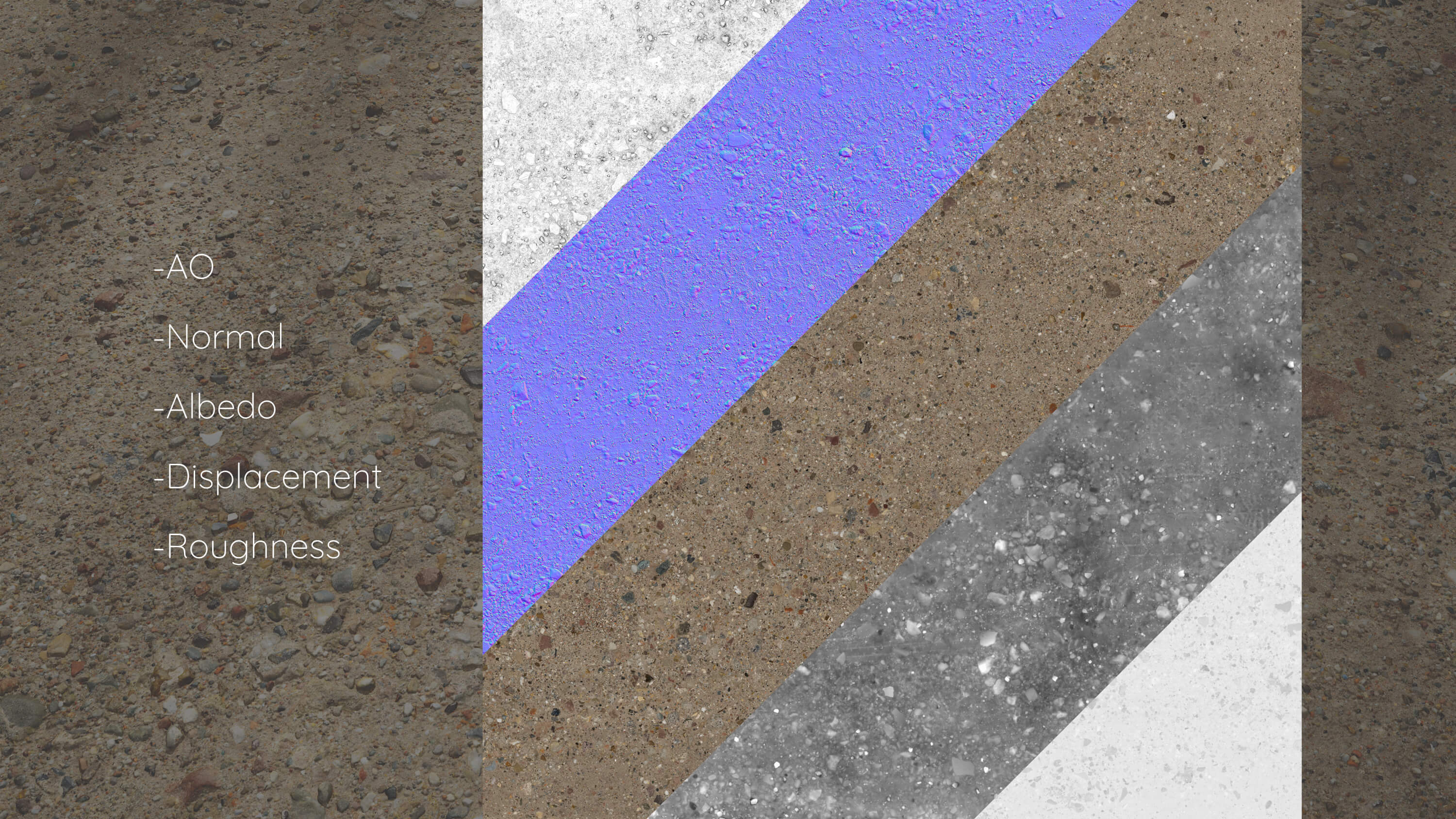 high resolution seamless gravel pbr texture
