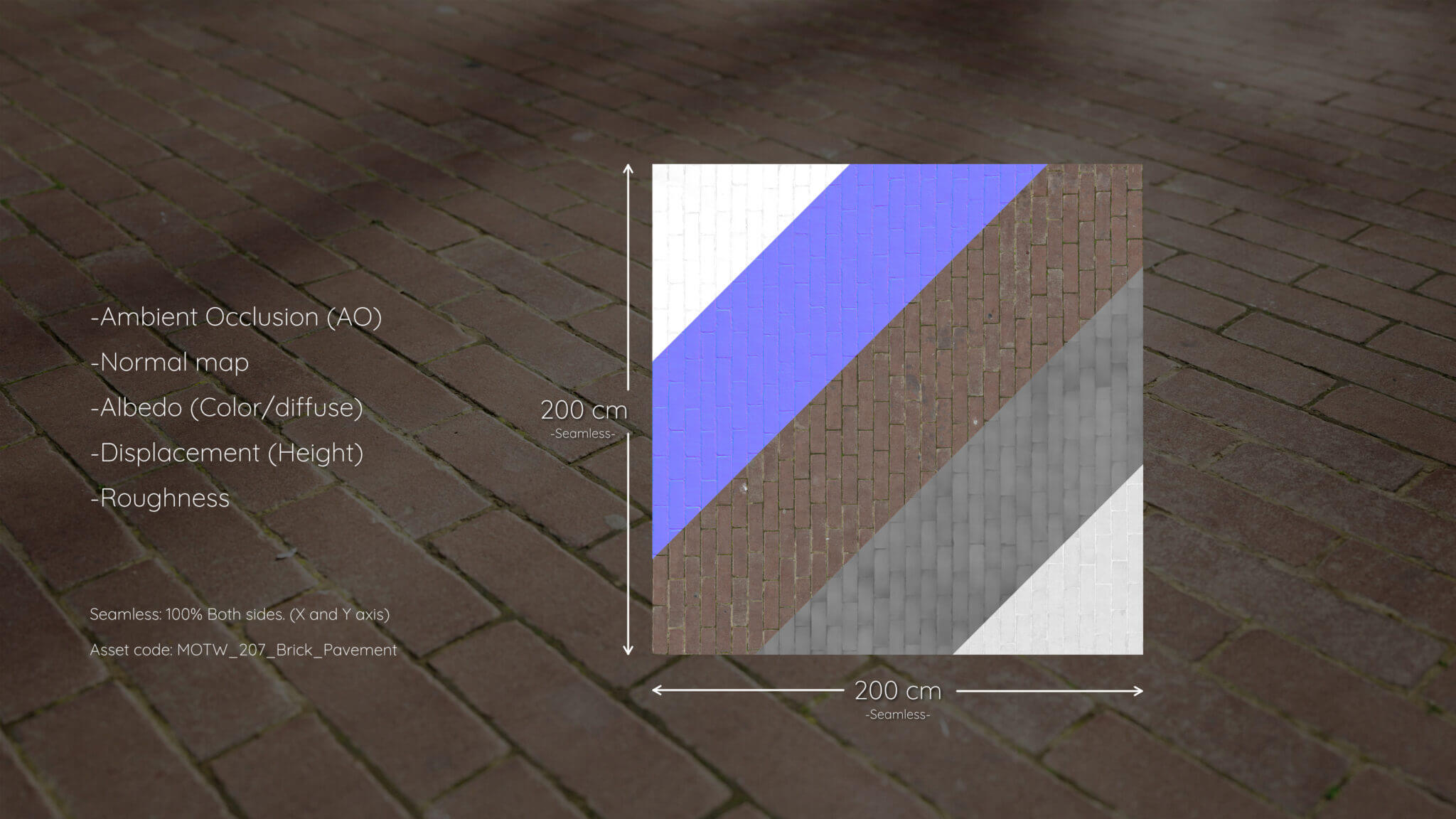 Seamless Brick Pavement Texture | Materials of the World