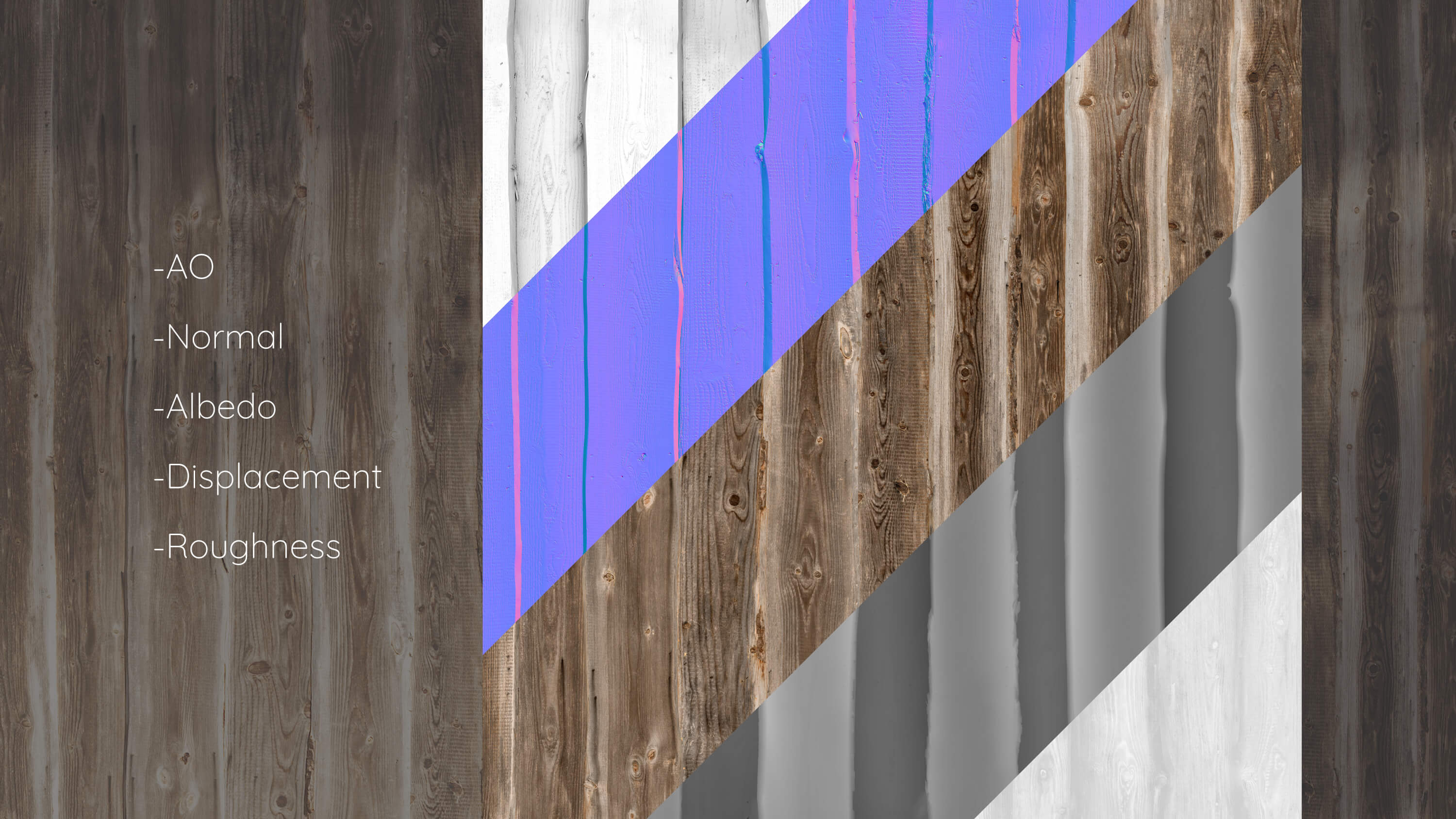 3D scanned seamless wooden planks texture