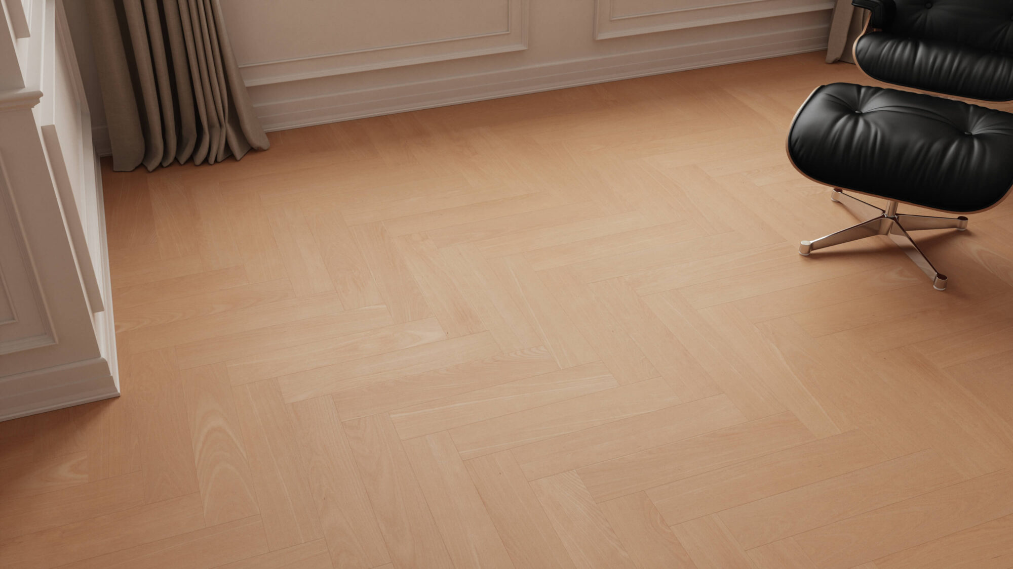 Seamless Beech Wood Herringbone Floor Texture