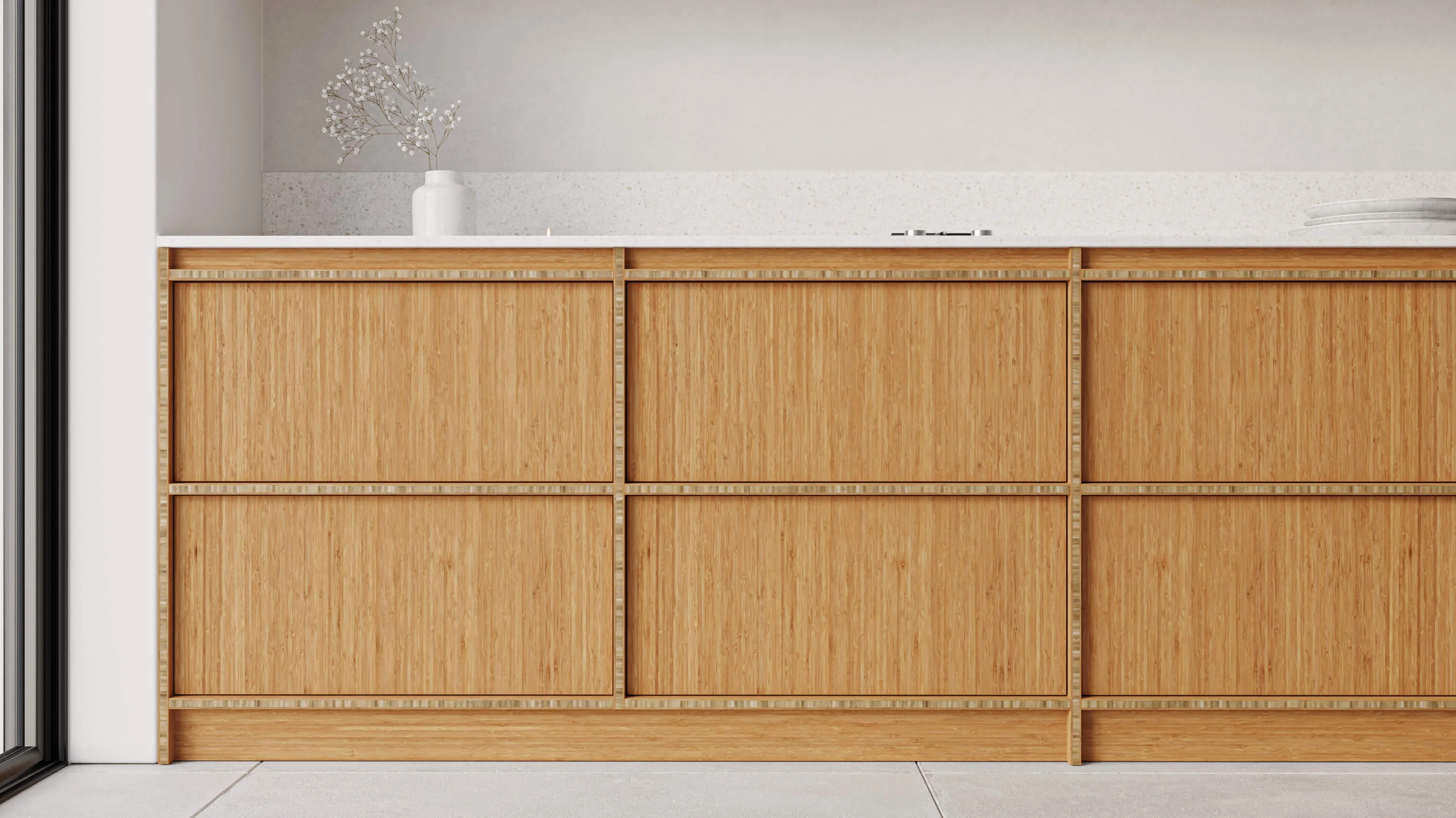 Seamless Bamboo Wood Veneer Texture