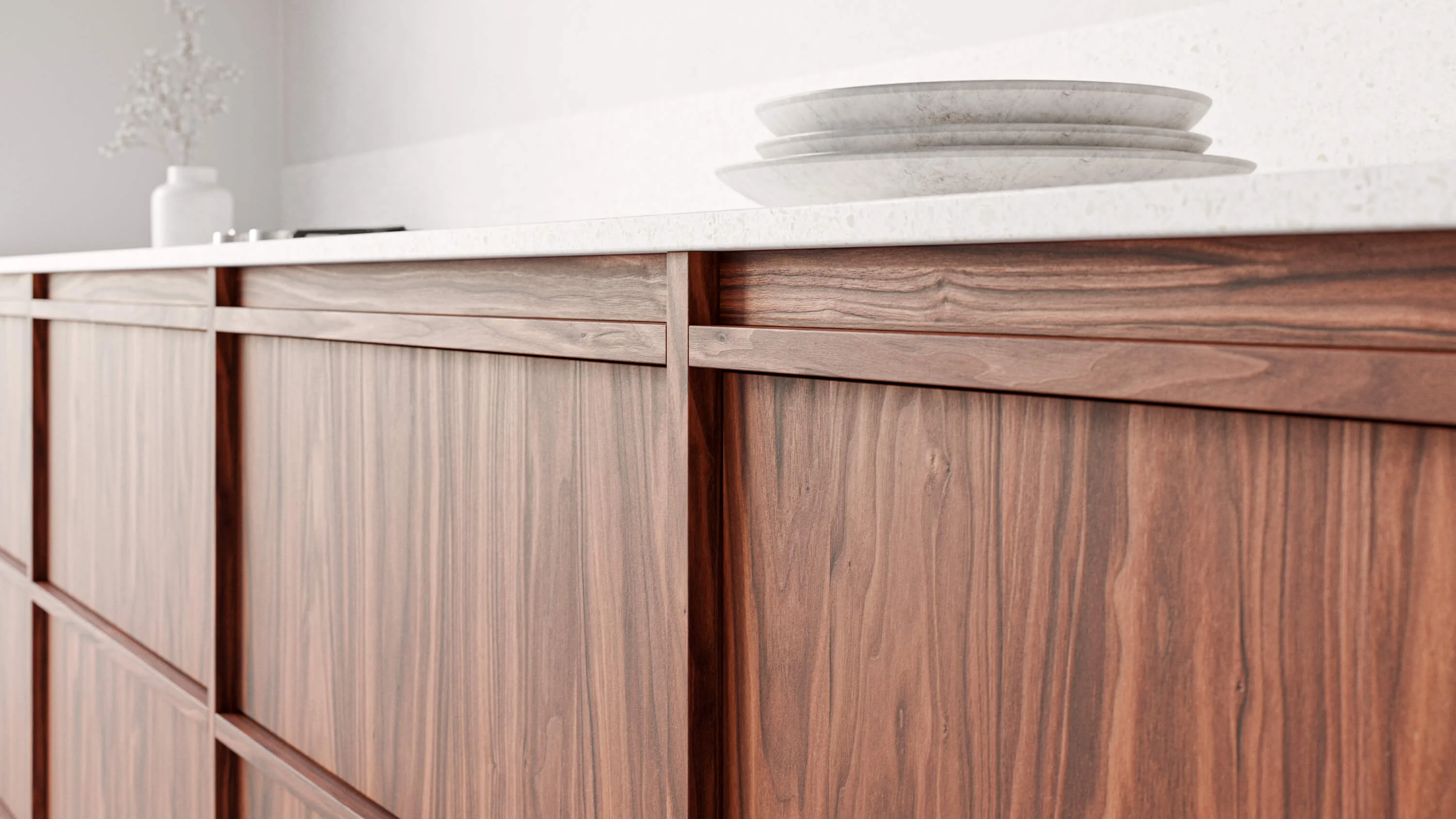 Seamless Walnut Wood Veneer Texture