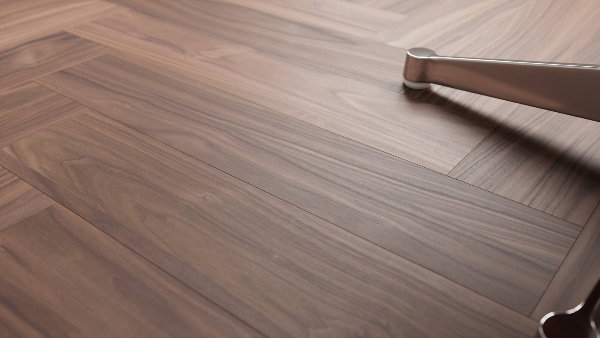 Seamless Walnut Wood Herringbone Floor Texture