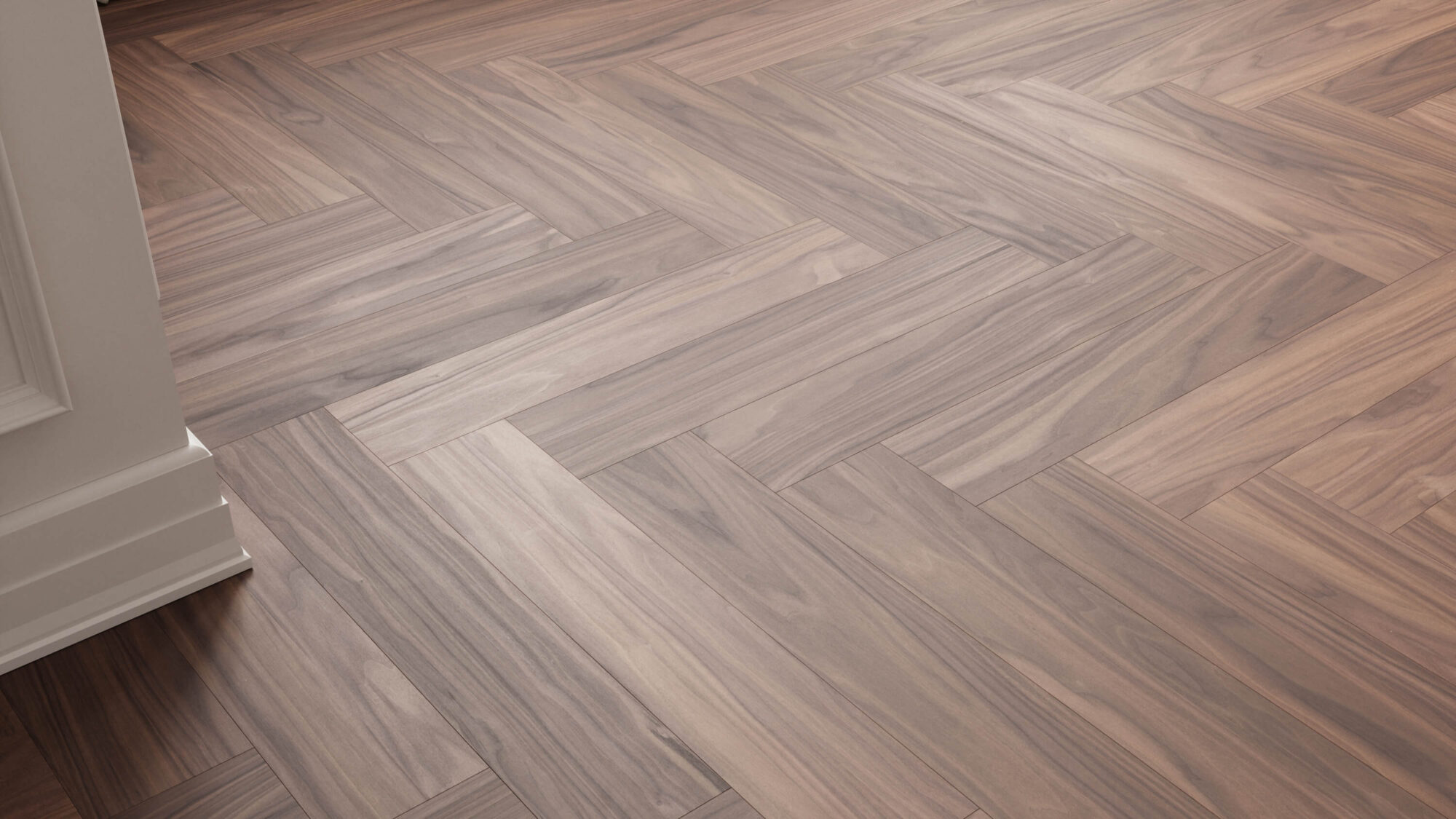 Seamless Walnut Wood Herringbone Floor Texture