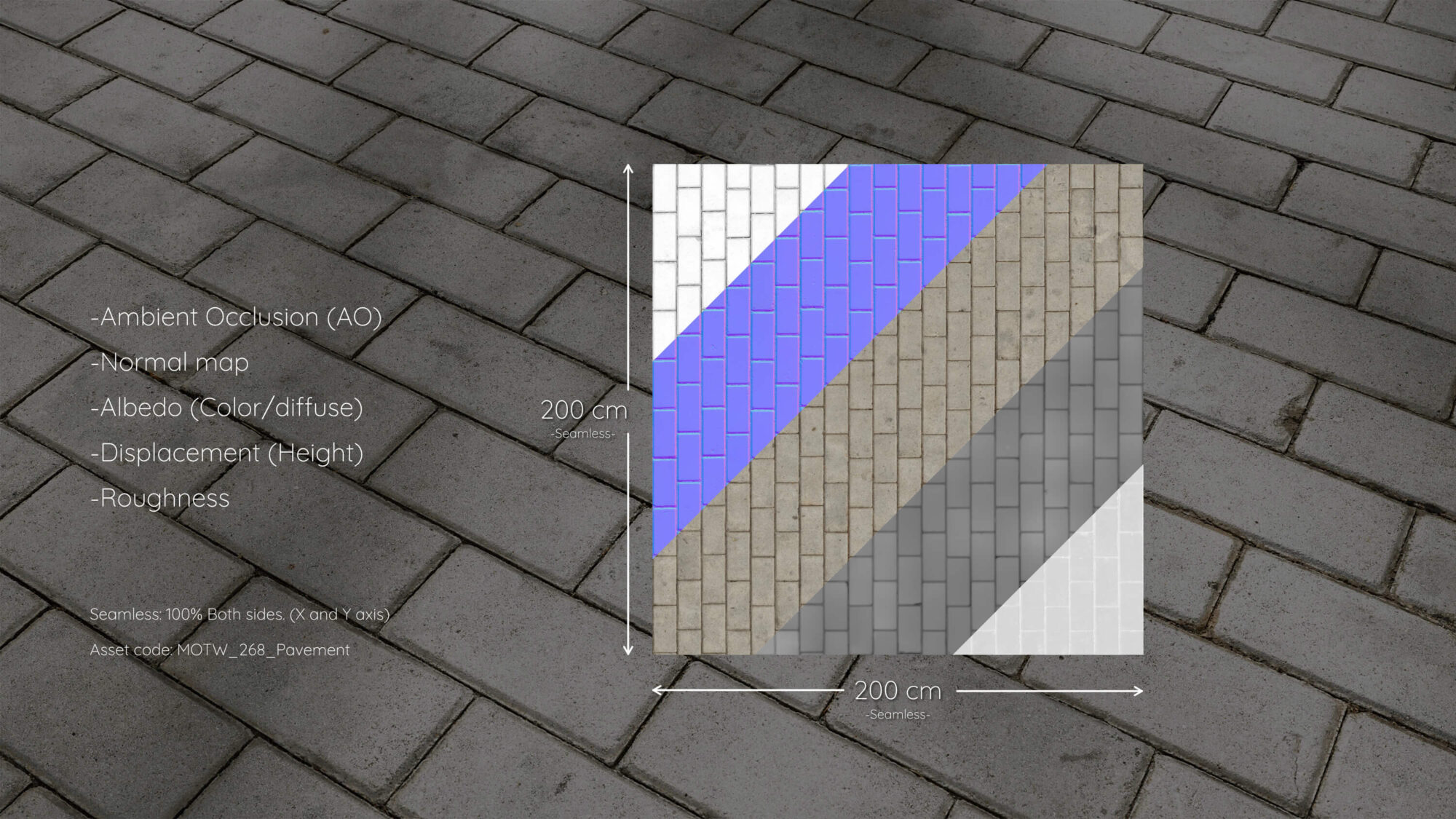 Seamless Brick Pavement Texture