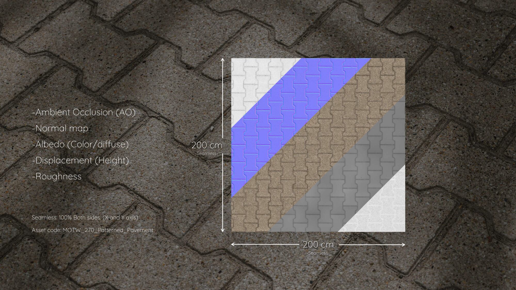 Seamless Brick Pavement Texture