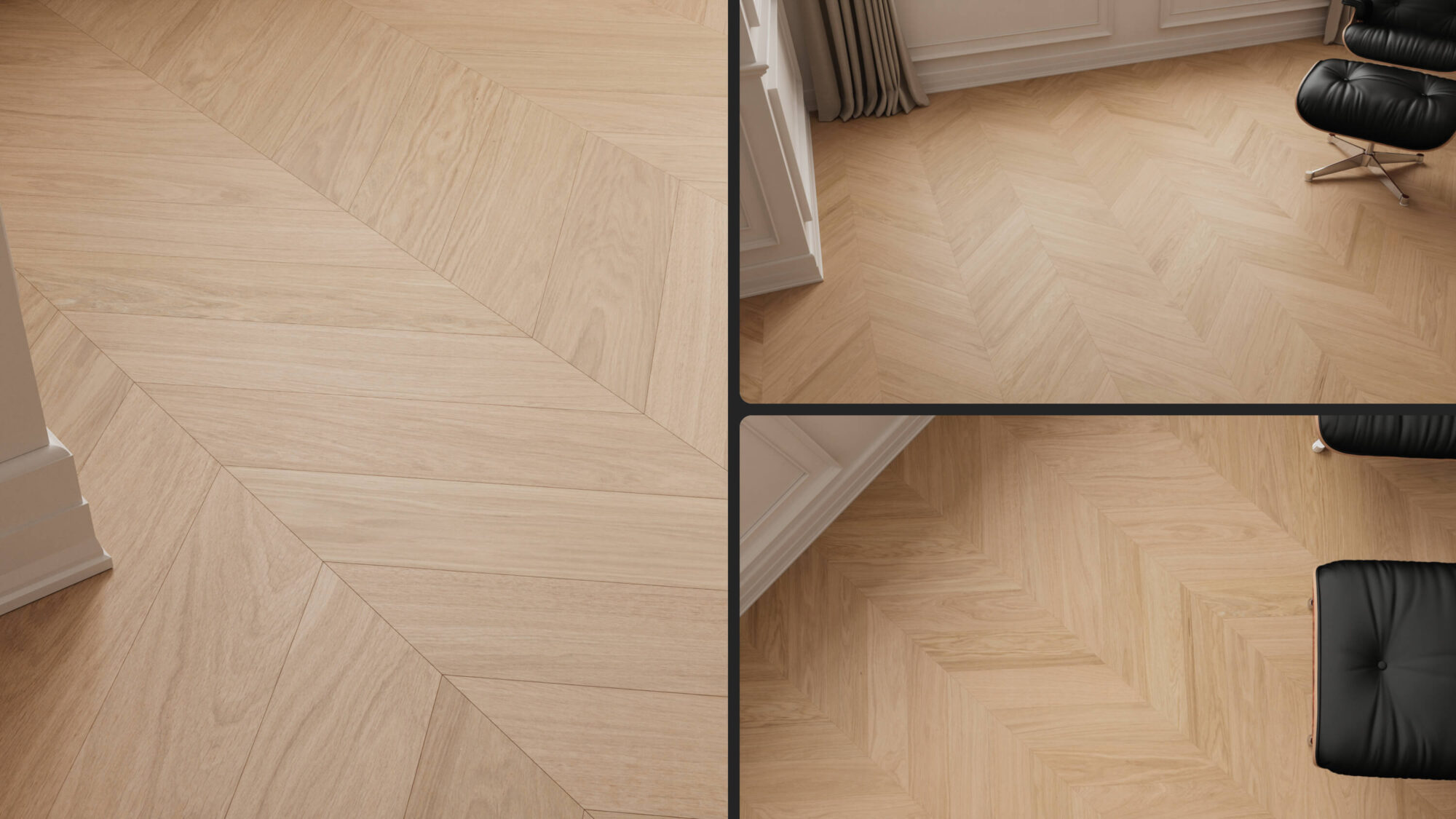 Seamless Oak Wood Chevron Floor Texture