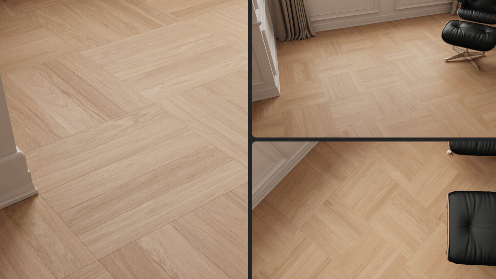 Seamless Oak Wood Mosaic Floor Texture