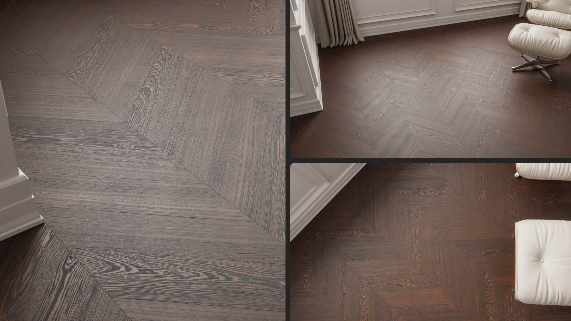 Seamless Wenge Wood Chevron Floor Texture