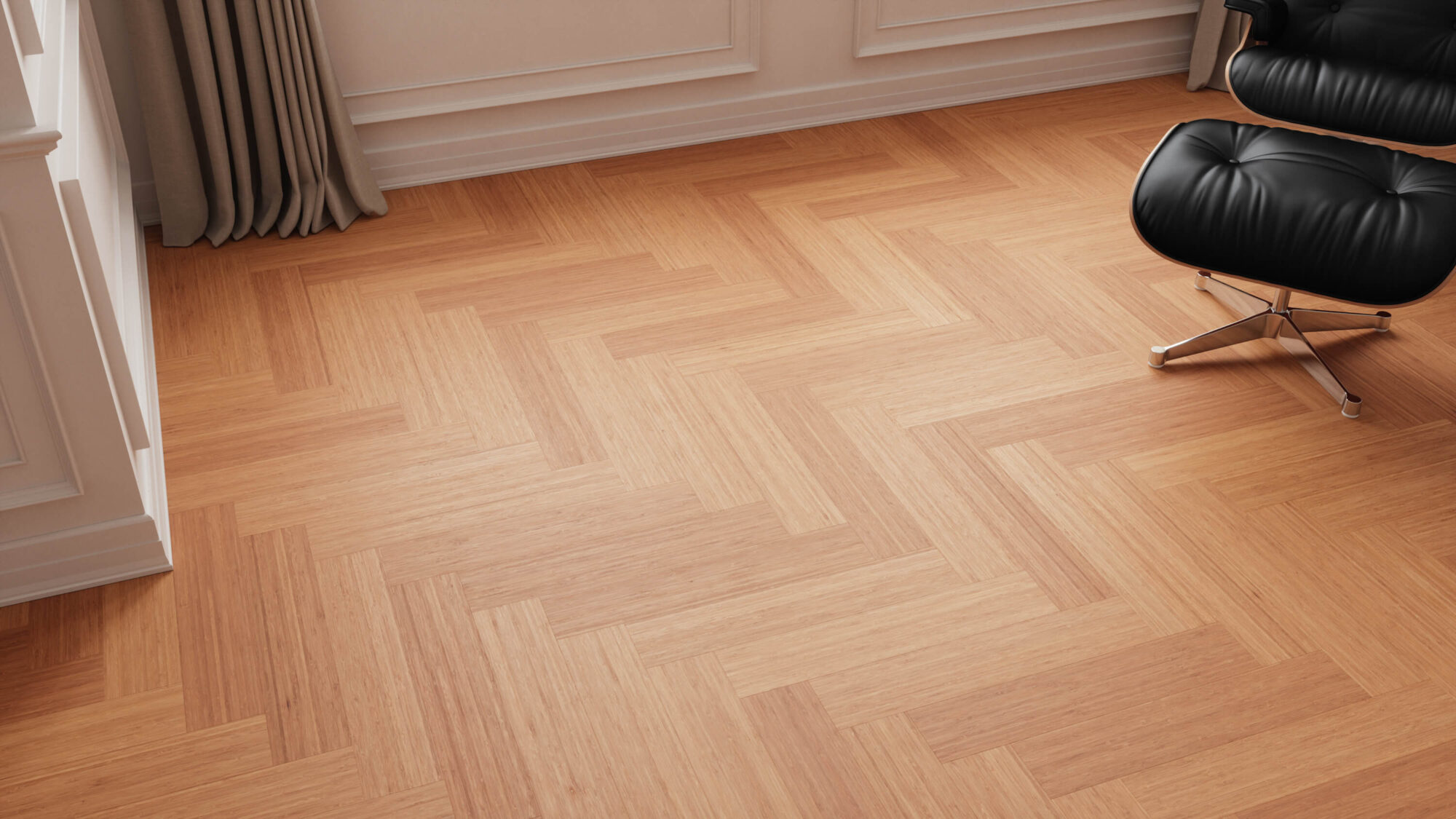 Seamless Bamboo Wood Herringbone Floor Texture