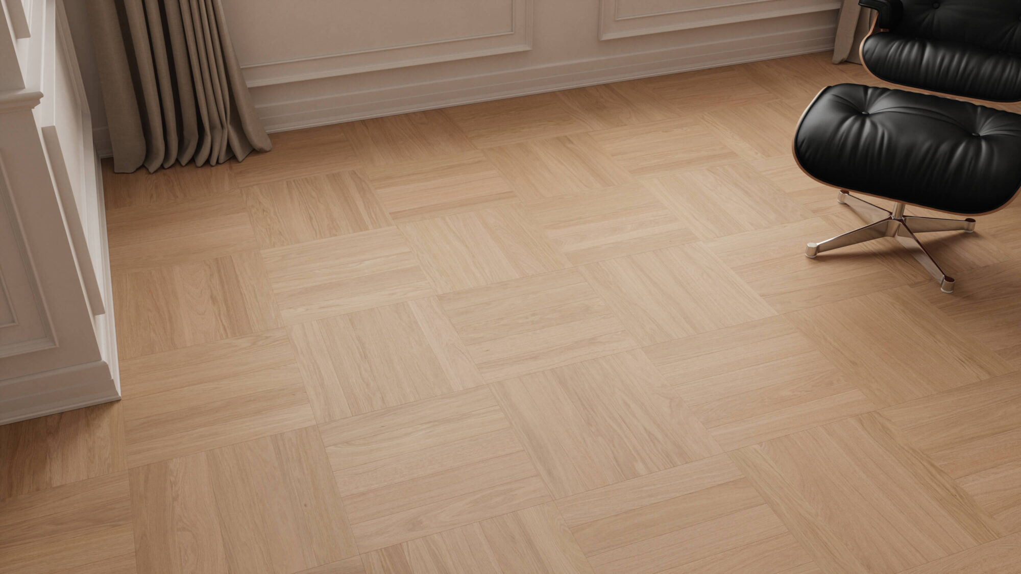 Seamless Oak Wood Mosaic Floor Texture