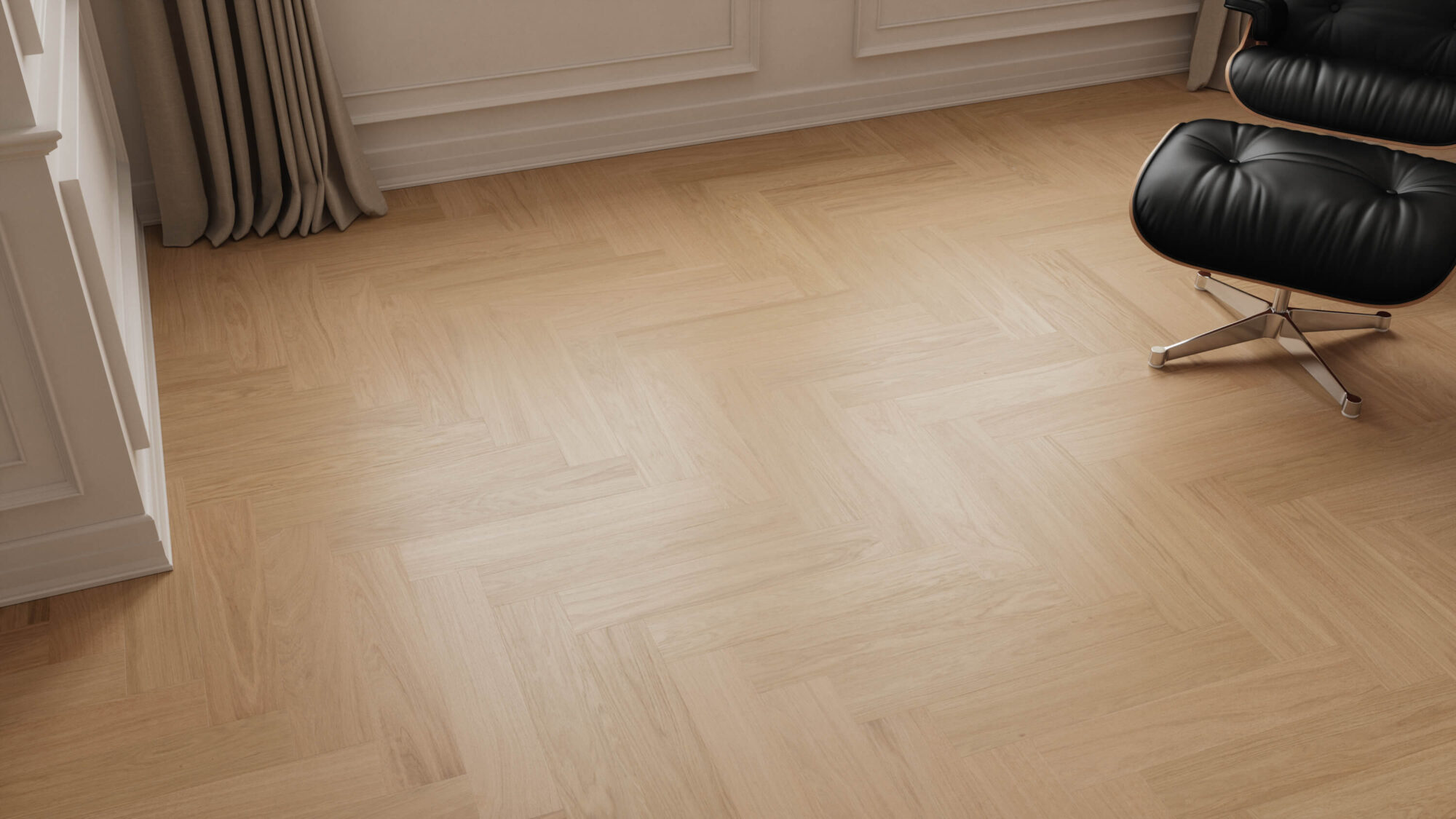 Seamless Oak Wood Herringbone Floor Texture