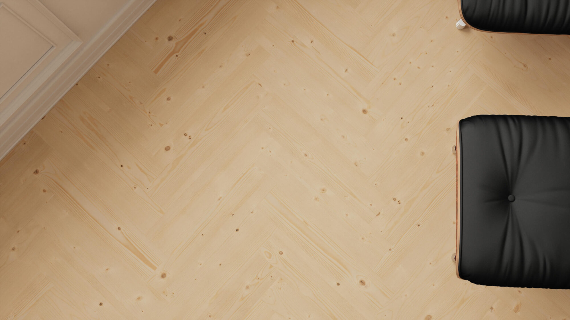 Seamless Spruce Wood Herringbone Floor Texture