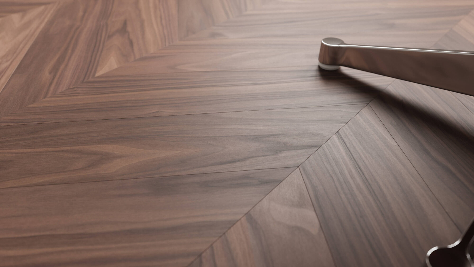 Seamless Walnut Wood Chevron Floor Texture