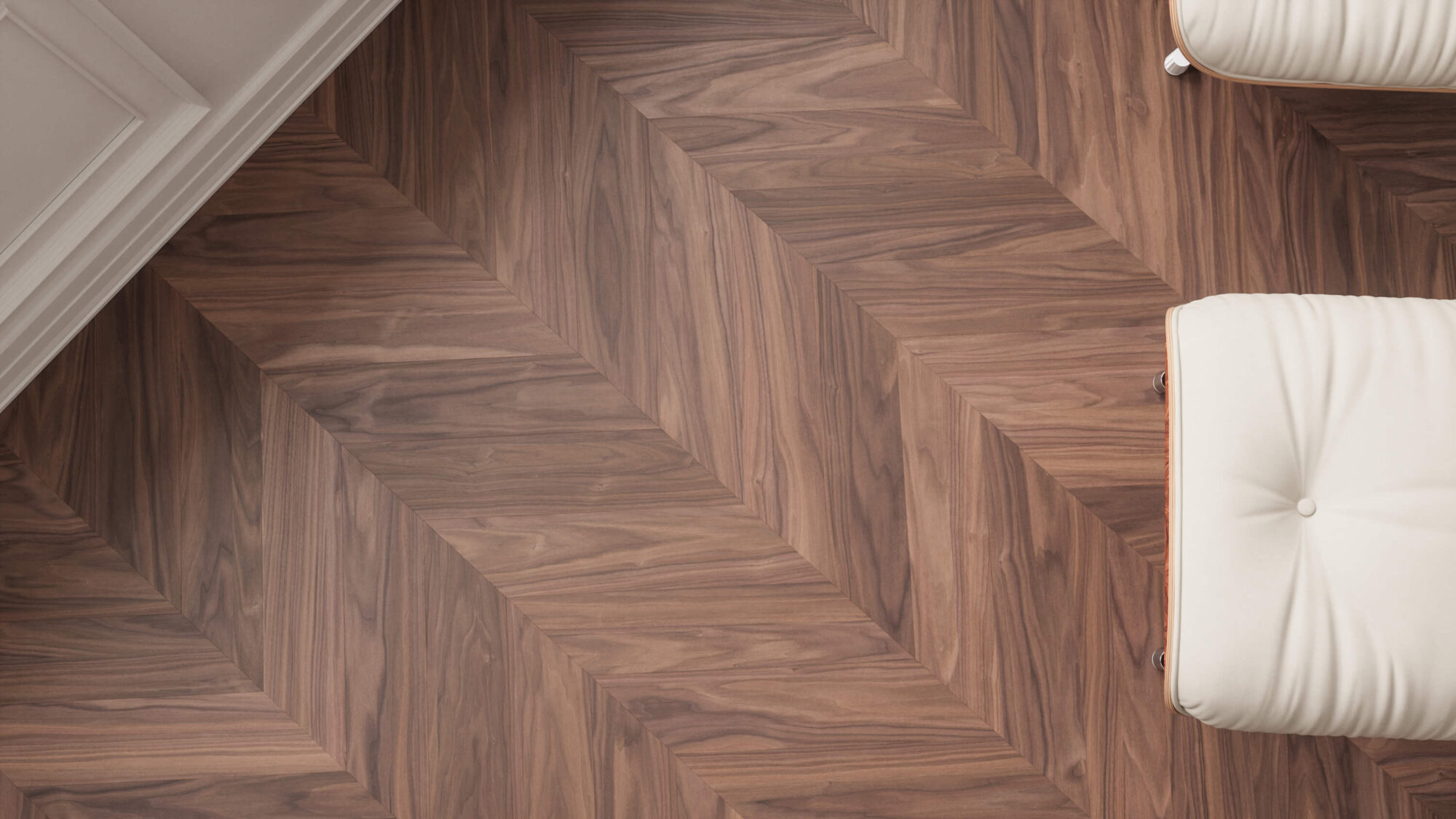 Seamless Walnut Wood Chevron Floor Texture