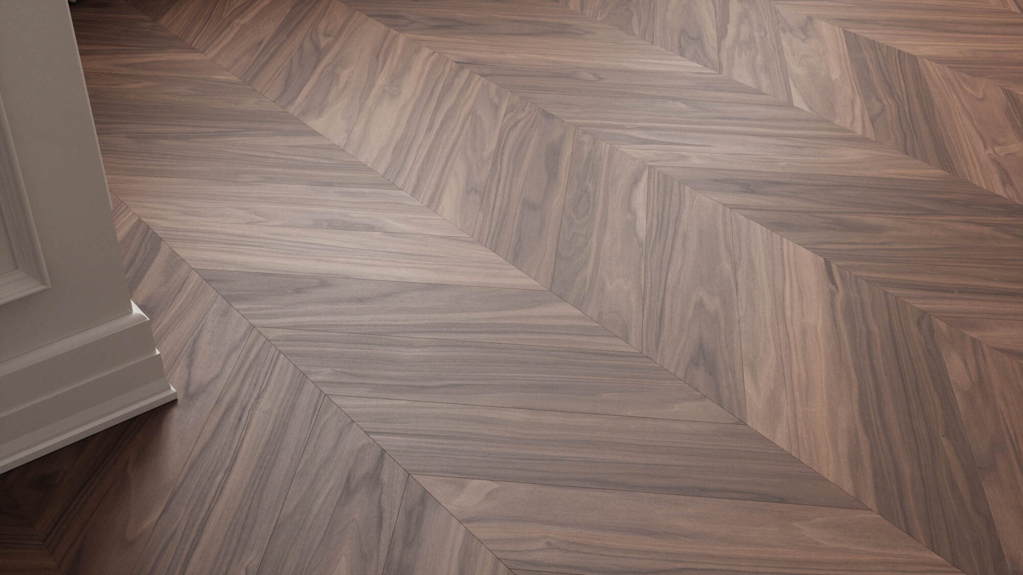 Seamless Walnut Wood Chevron Floor Texture