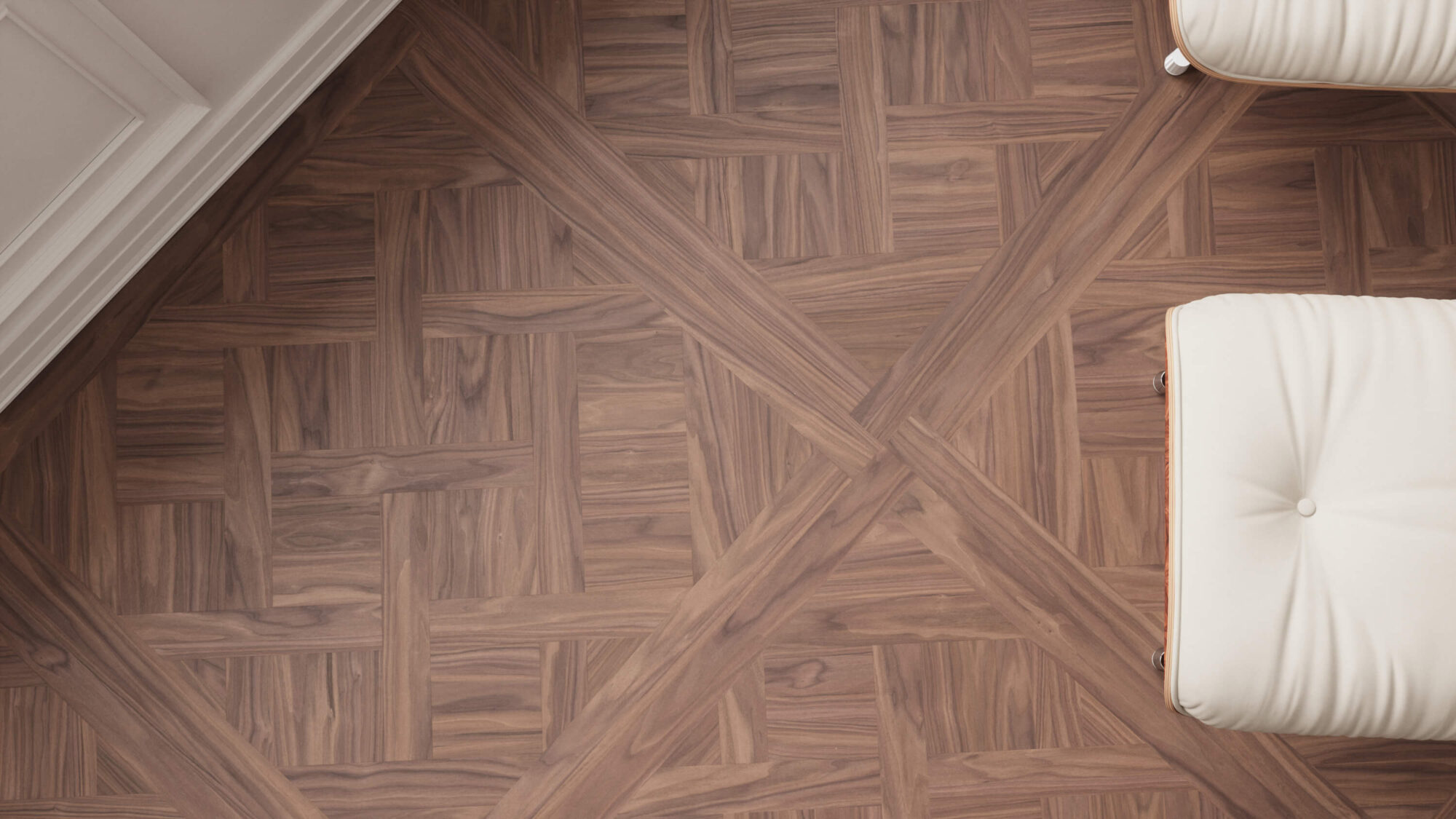 Seamless Walnut Wood Versailles Floor Texture