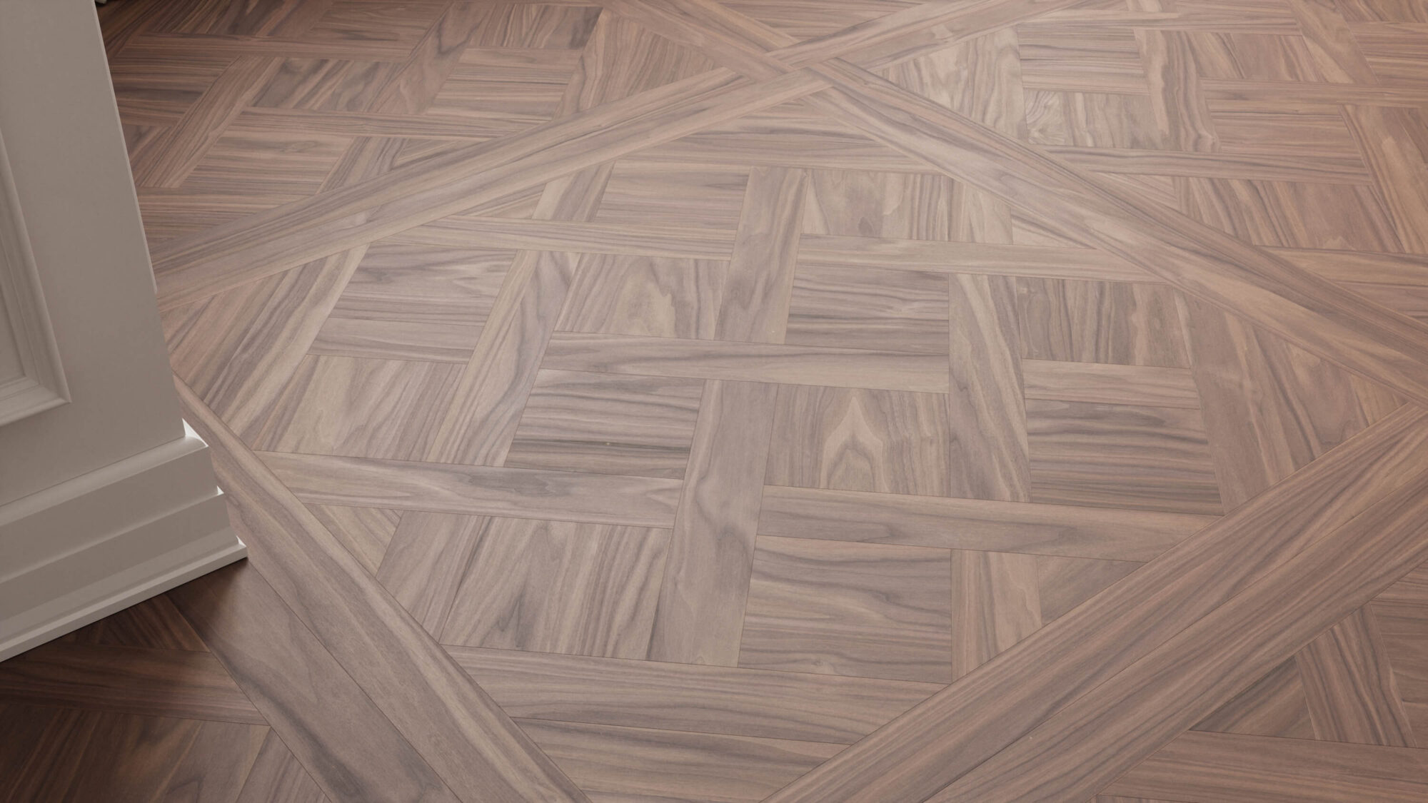 Seamless Walnut Wood Versailles Floor Texture