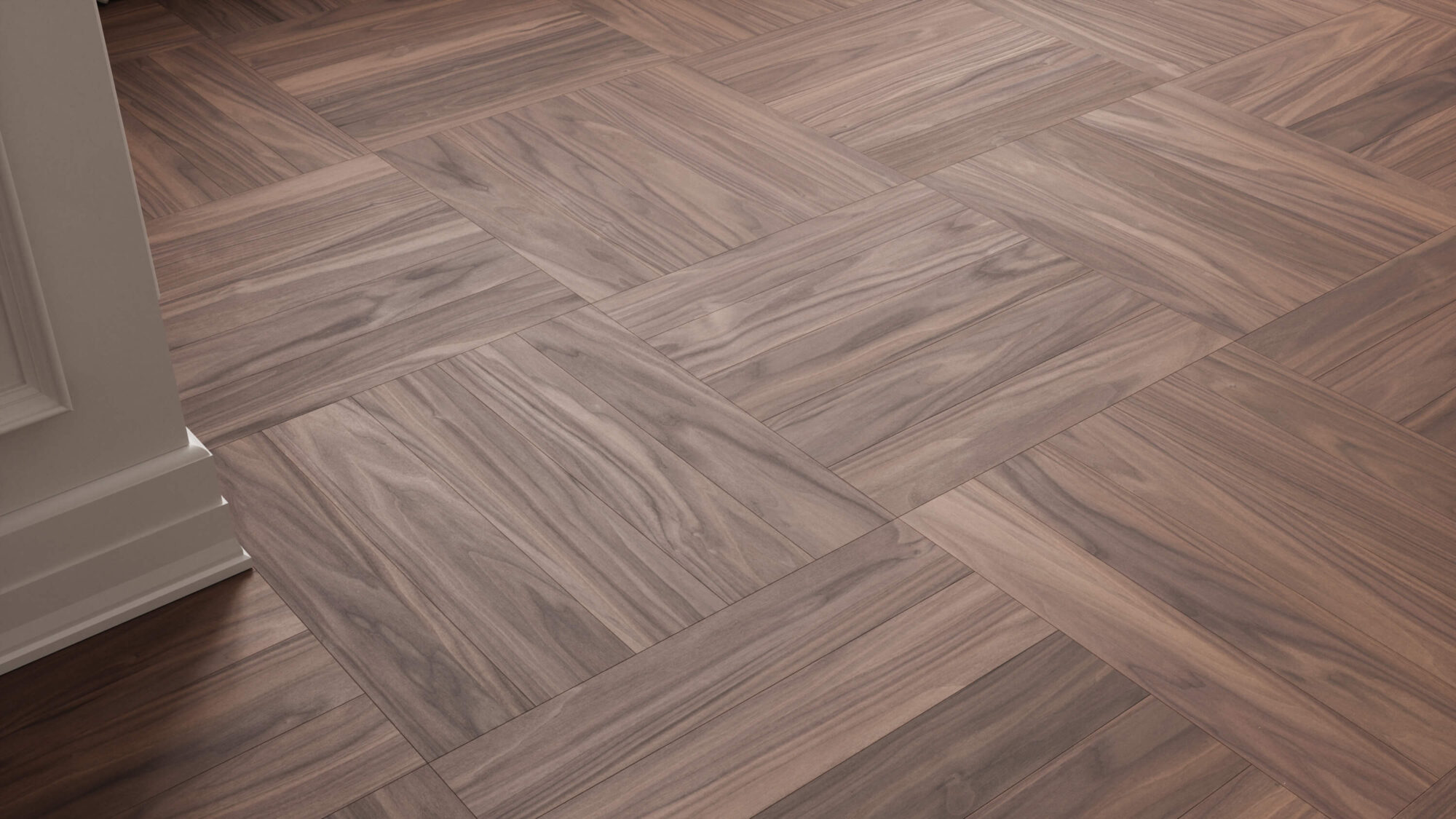 Seamless Walnut Wood Mosaic Floor Texture