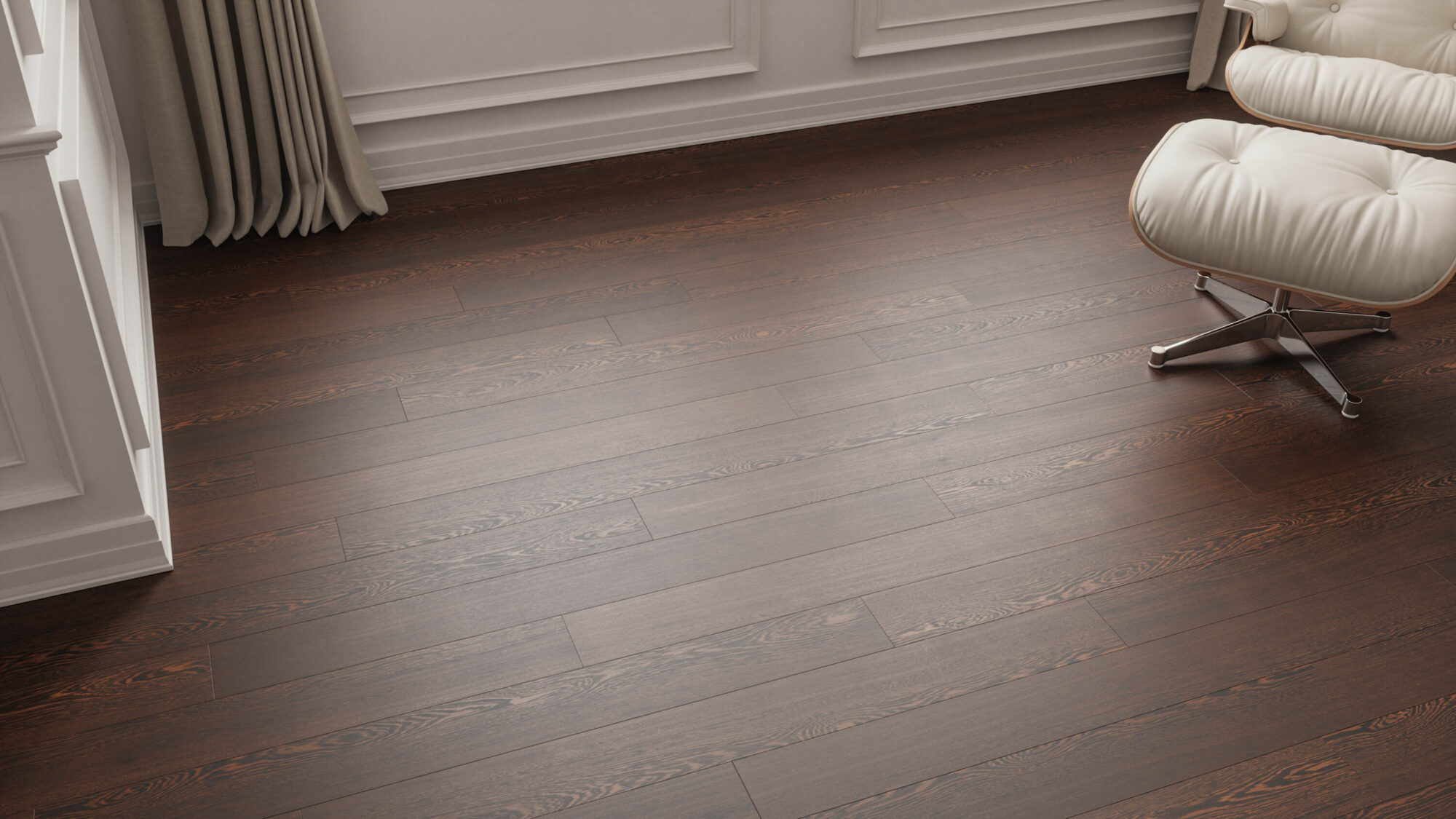 Seamless Wenge Wood Planks Floor Texture