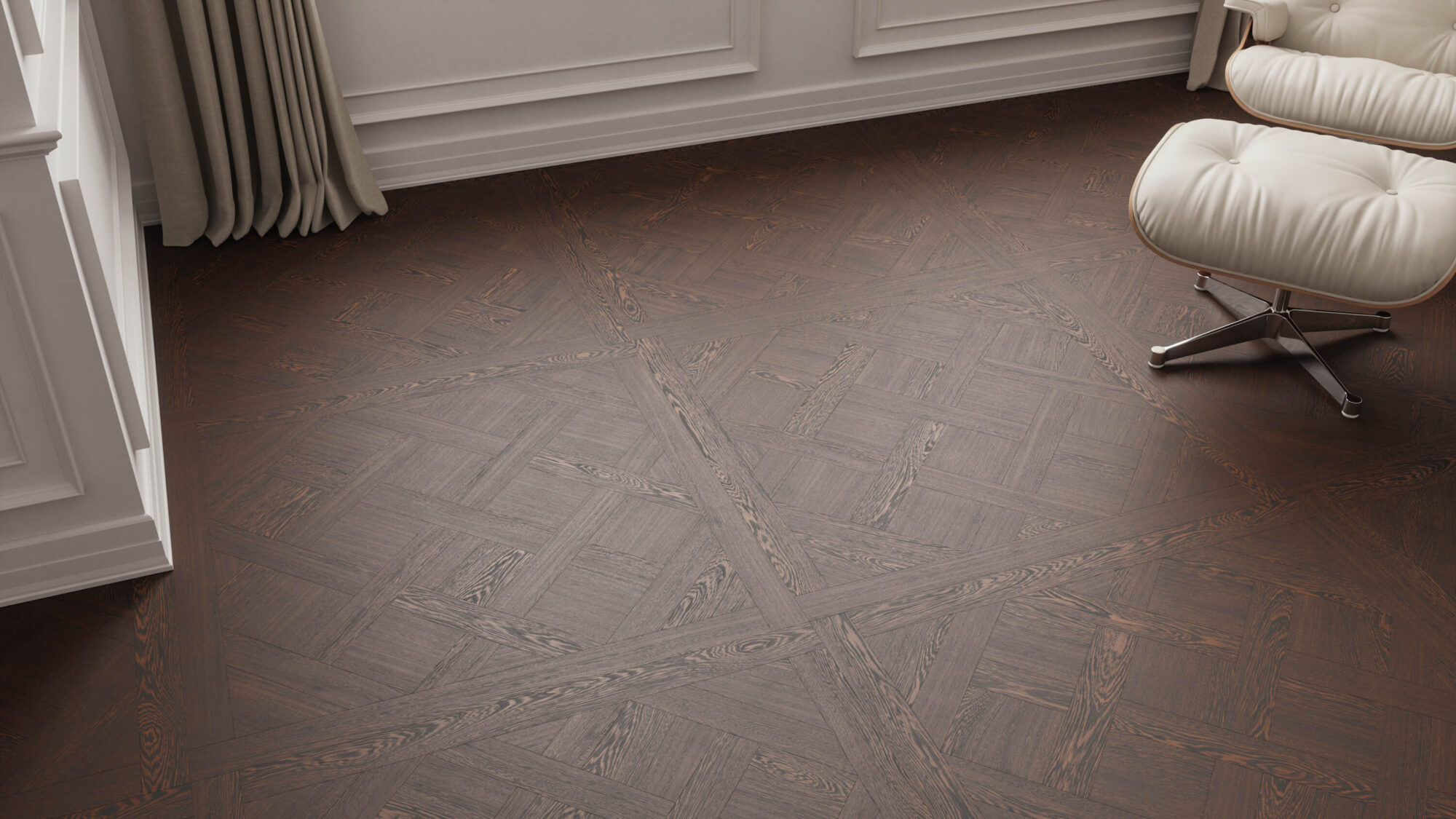 Seamless Wenge Wood Versaille Floor Texture