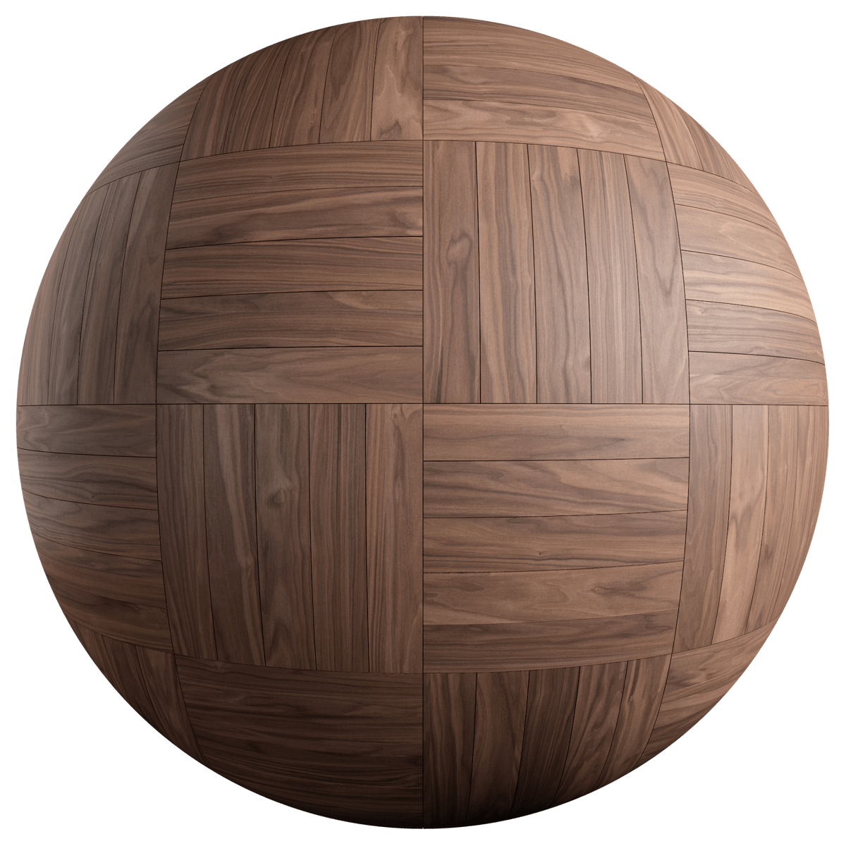 Seamless Walnut Wood Mosaic Floor Texture