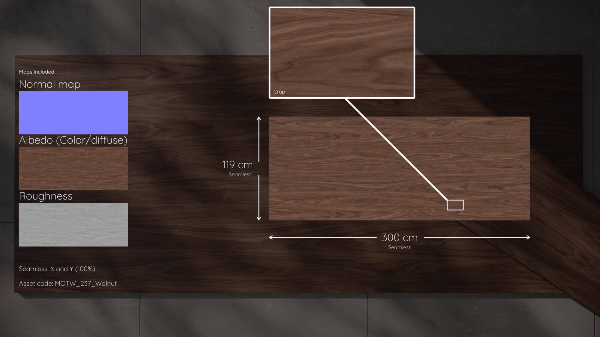 Seamless Walnut Wood Texture