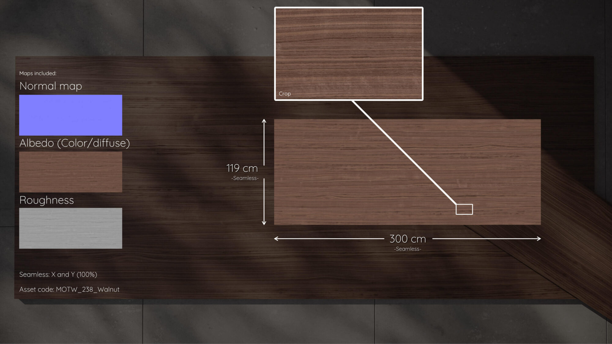 Seamless Walnut Wood Texture