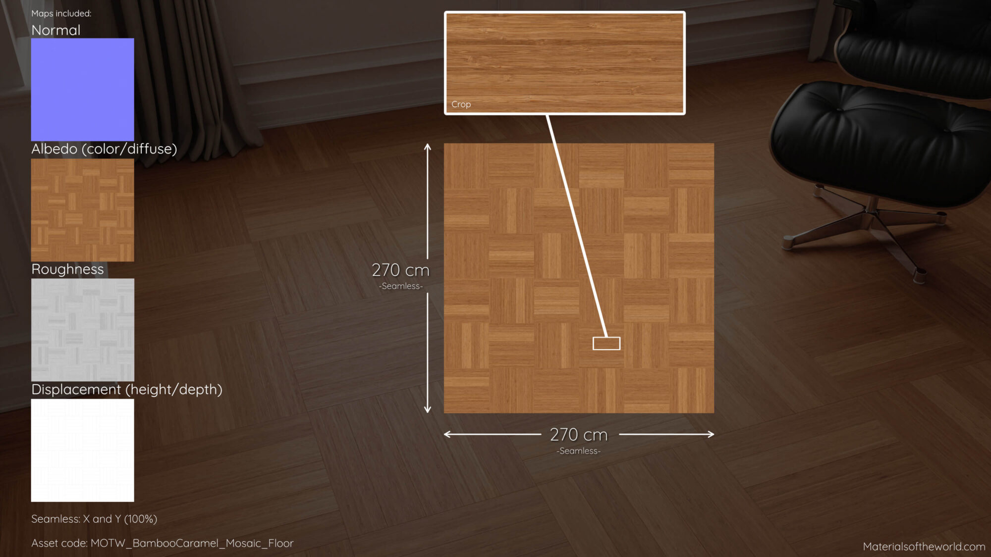 Seamless Bamboo Wood Floor Texture