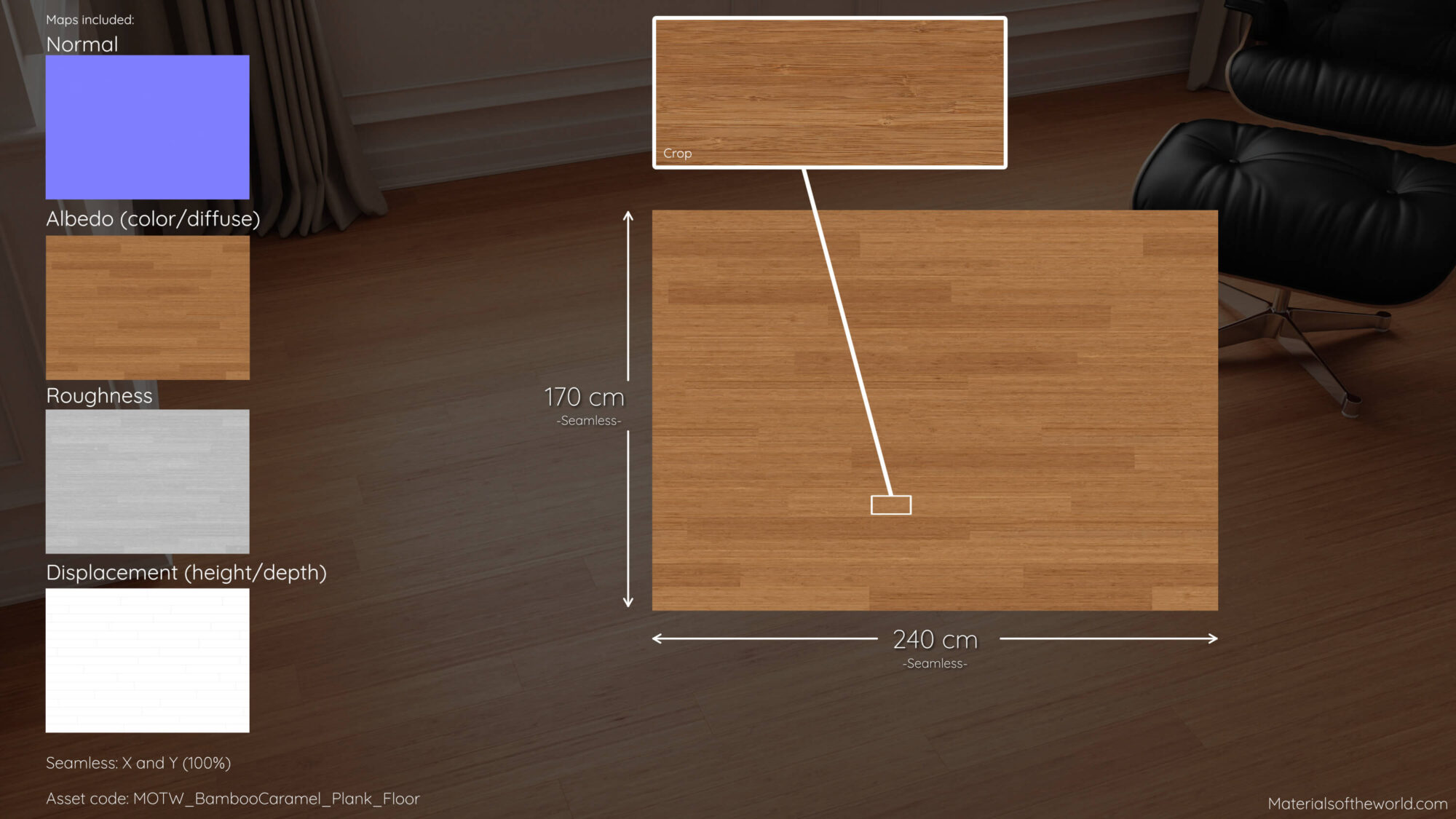 Seamless Bamboo Wood Floor Texture