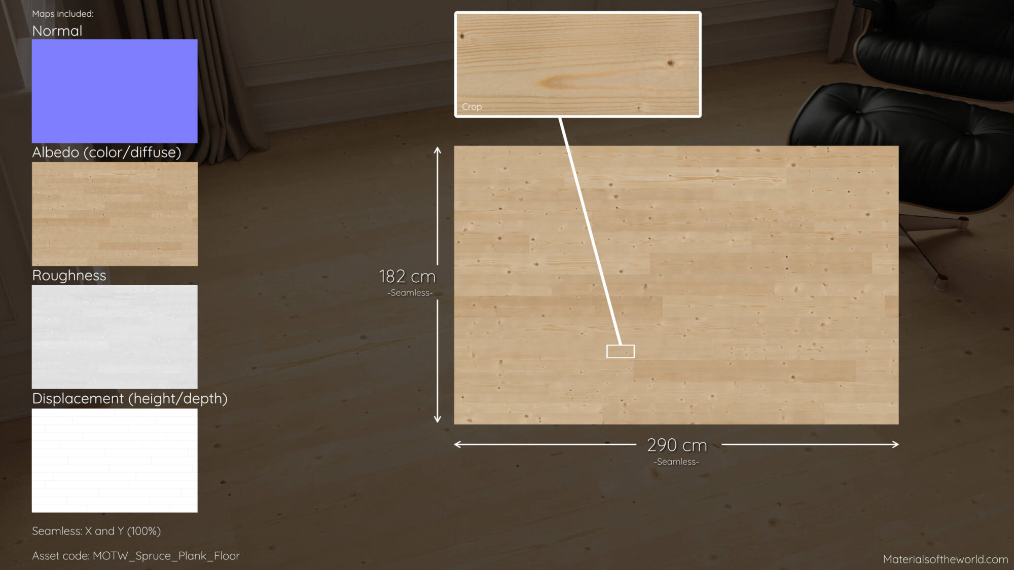 Seamless Spruce Wood Floor Texture