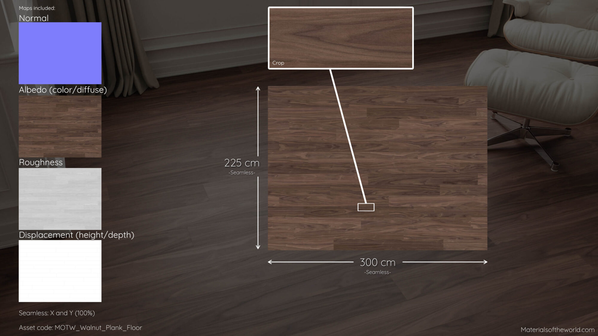 Seamless Walnut Wood Floor Texture