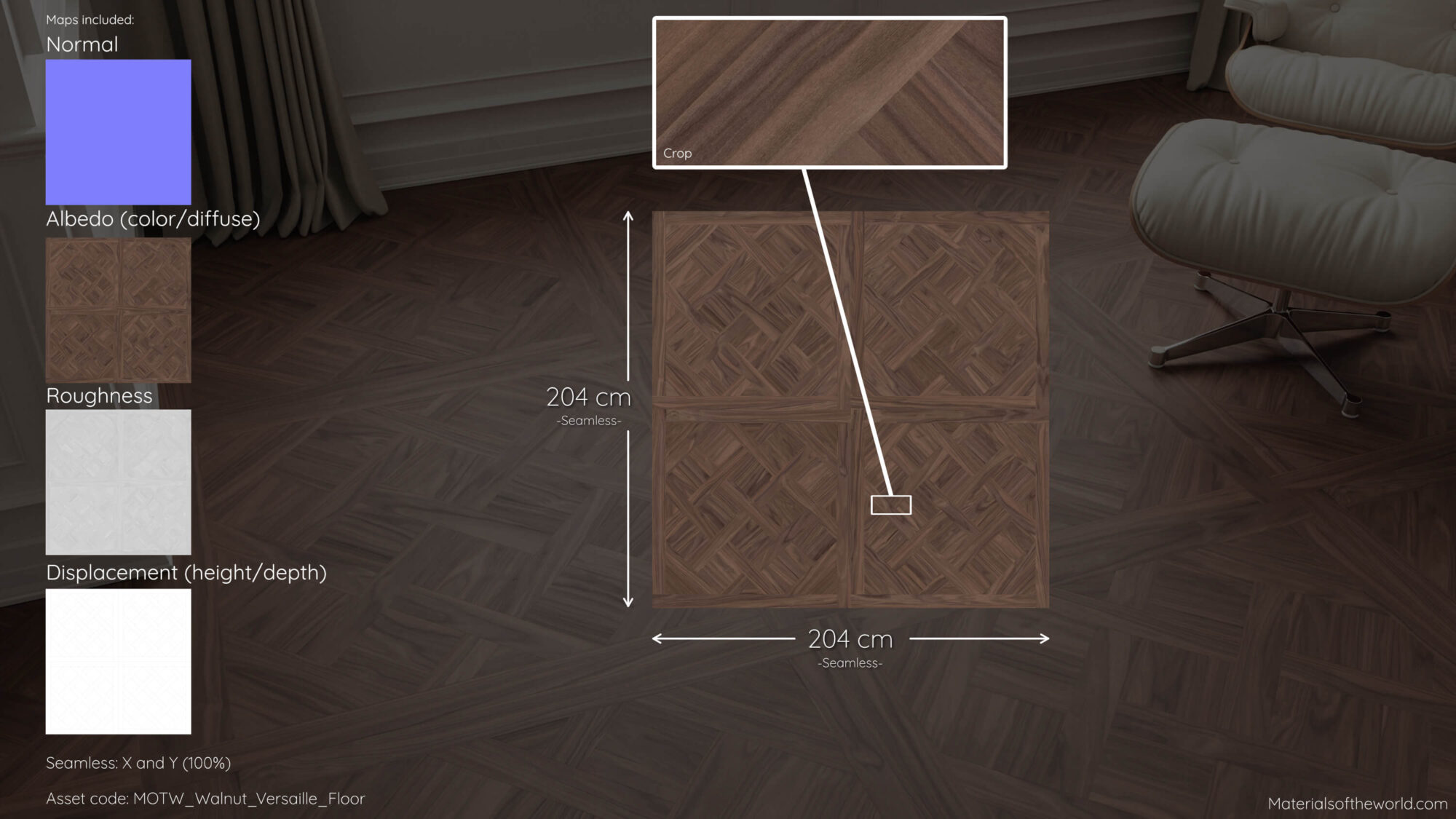 Seamless Walnut Wood Floor Texture