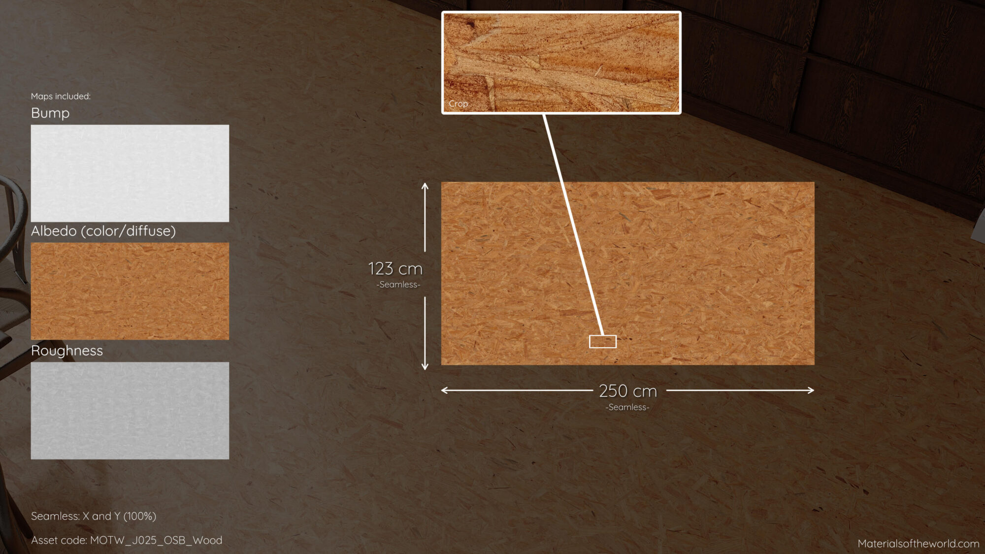 Seamless OSB Wood Texture