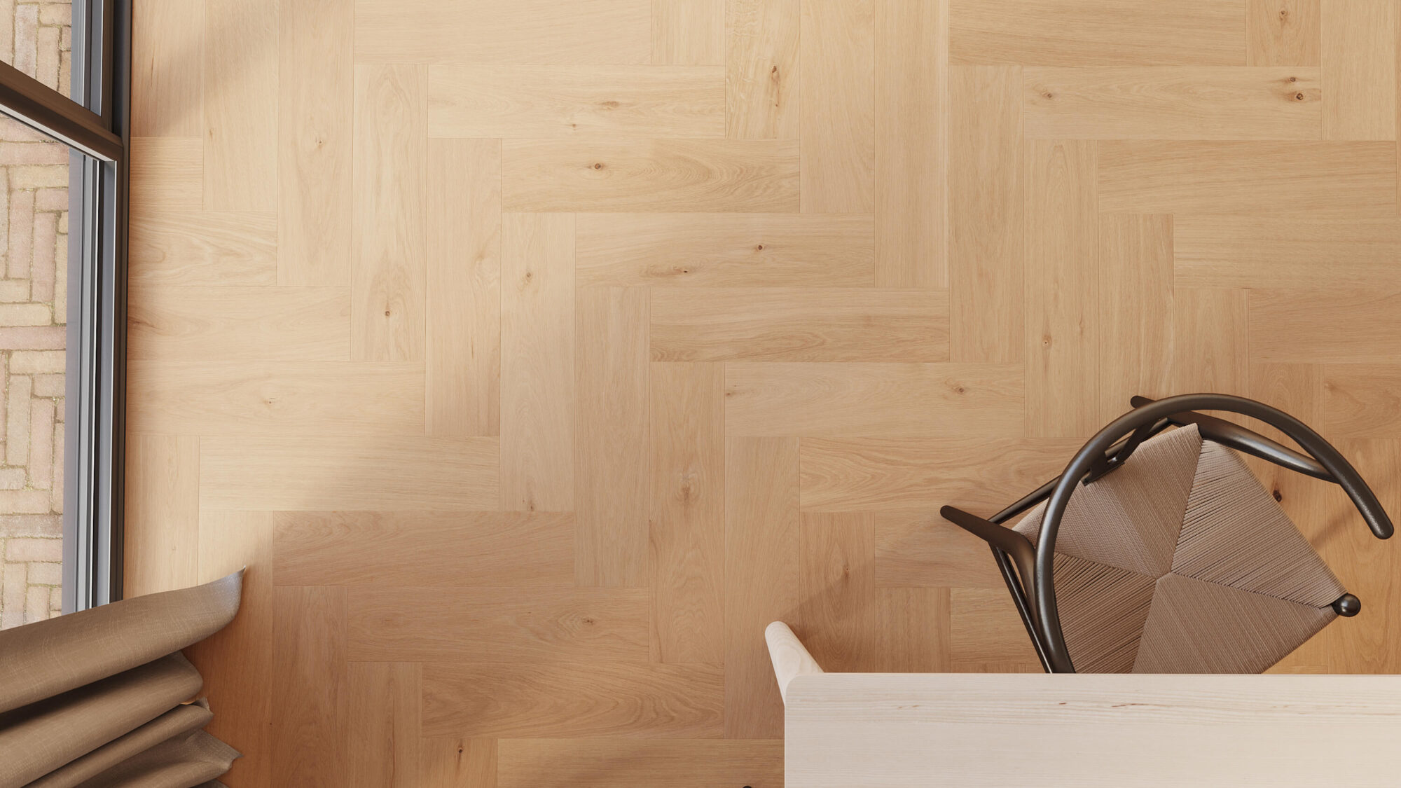 Seamless Oak Wood Herringbone Floor Texture