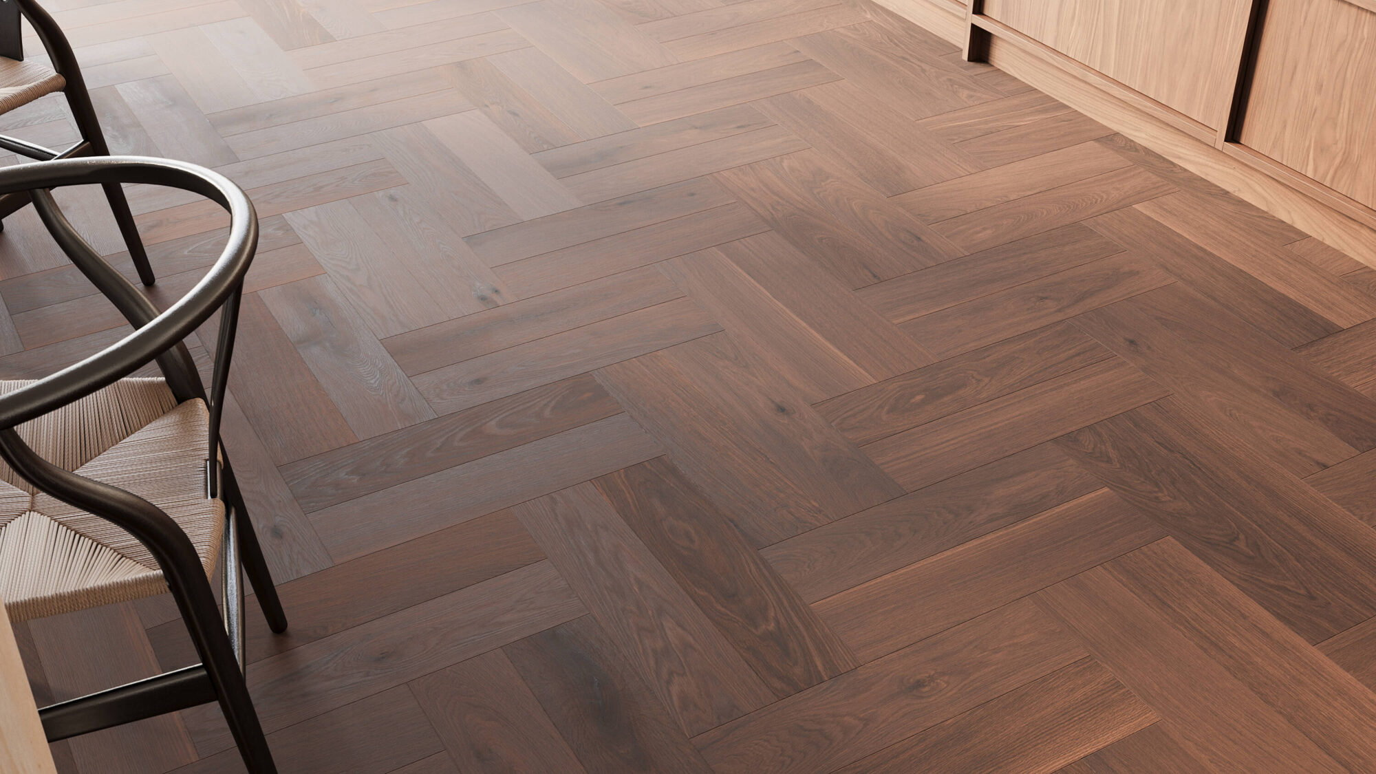 Seamless Oak Wood Herringbone Floor Texture