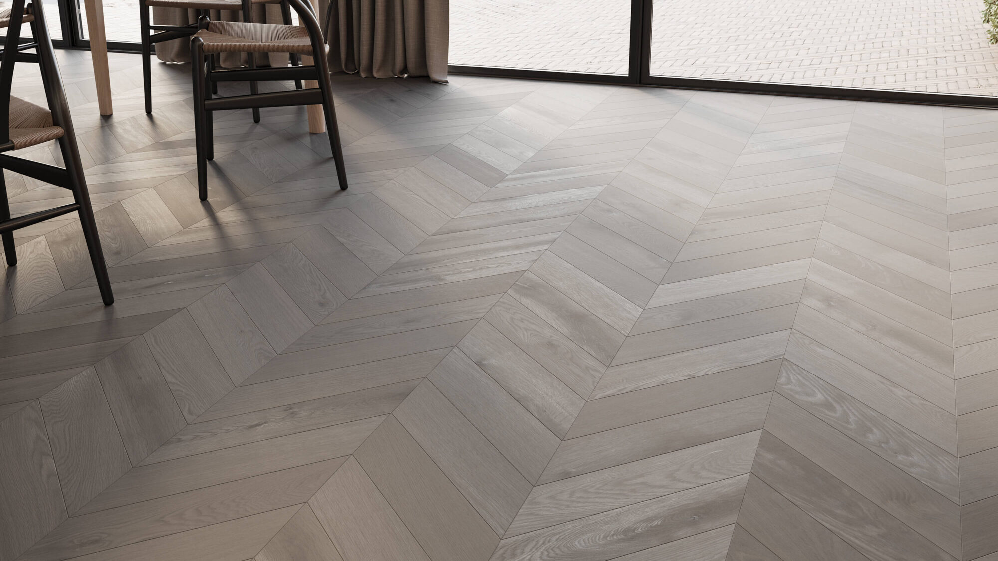 Seamless Oak Wood Chevron Floor Texture